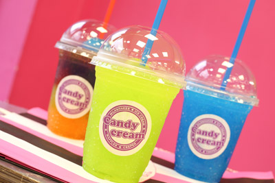Three colourful takeaway slushes from Candy Cream in Bathgate
